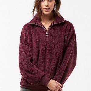 express sherpa quarter zip